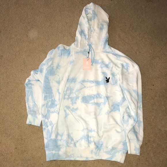 tie dye playboy hoodie